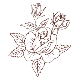 Rose Icon PNG Nature Design