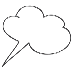 Speech Cloud Doodle Vector