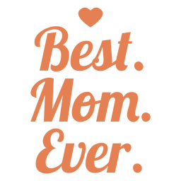 Super Mom Badge Heart PNG
