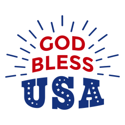 USA Blessings Lettering PNG