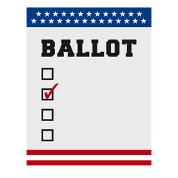 USA Elections Ballot Element PNG Graphic