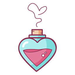 Valentine Heart Potion PNG Design