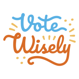Vote wisely badge politics PNG