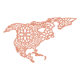 World Mandala Map: North America